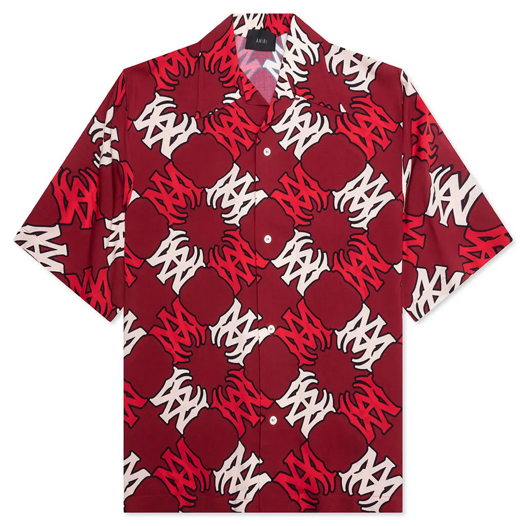 MA Quad Bowling Shirt - Deep Red