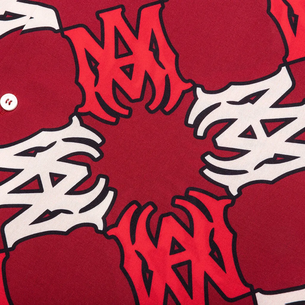 MA Quad Bowling Shirt - Deep Red