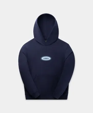 Maritime Blue Dotted Logo Hoodie
