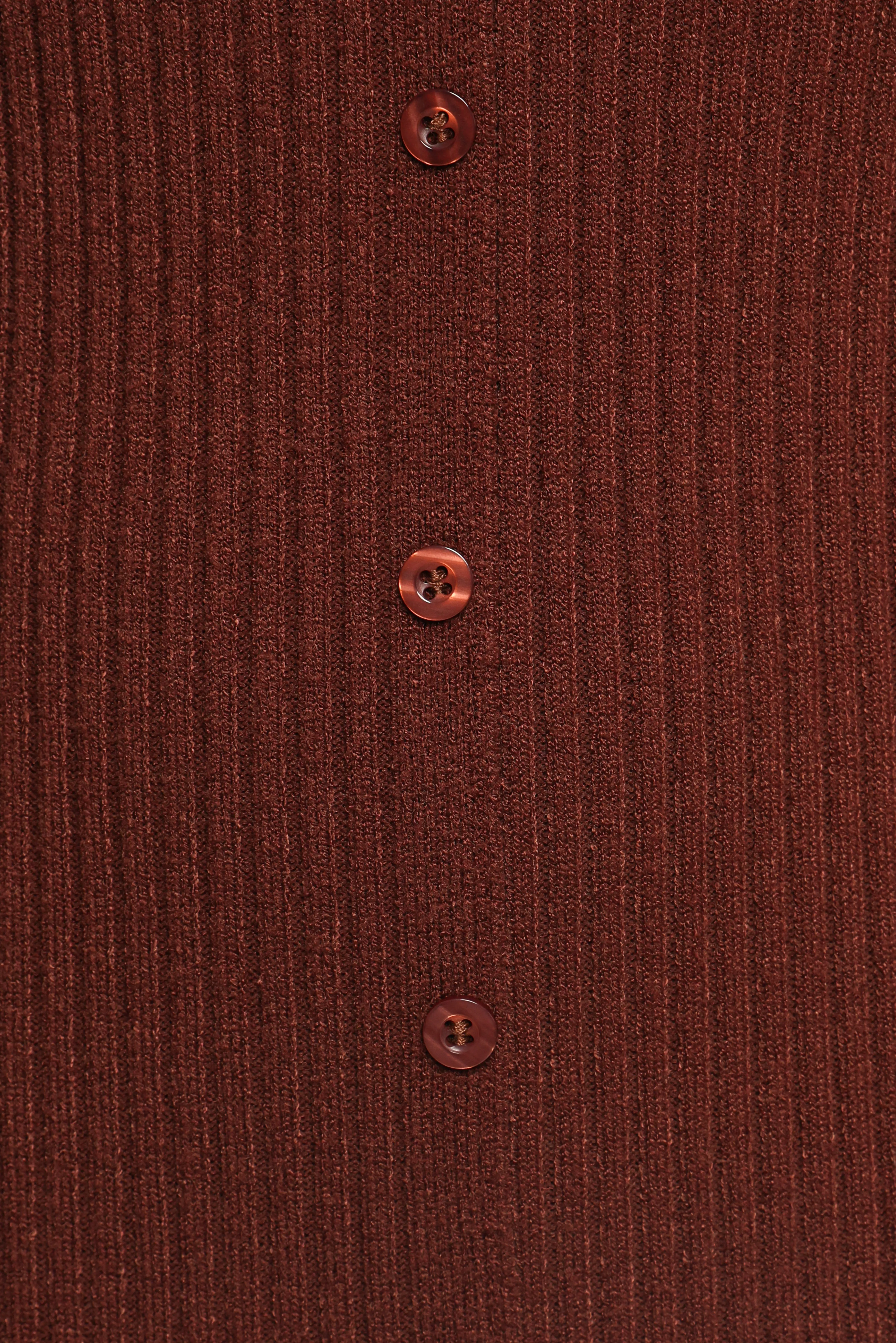 Marshall Button Through Knit Maxi Dress - Chocolate