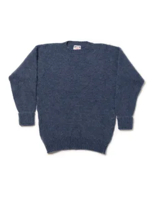 MEDIUM BLUE SHAGGY DOG CREWNECK SWEATER