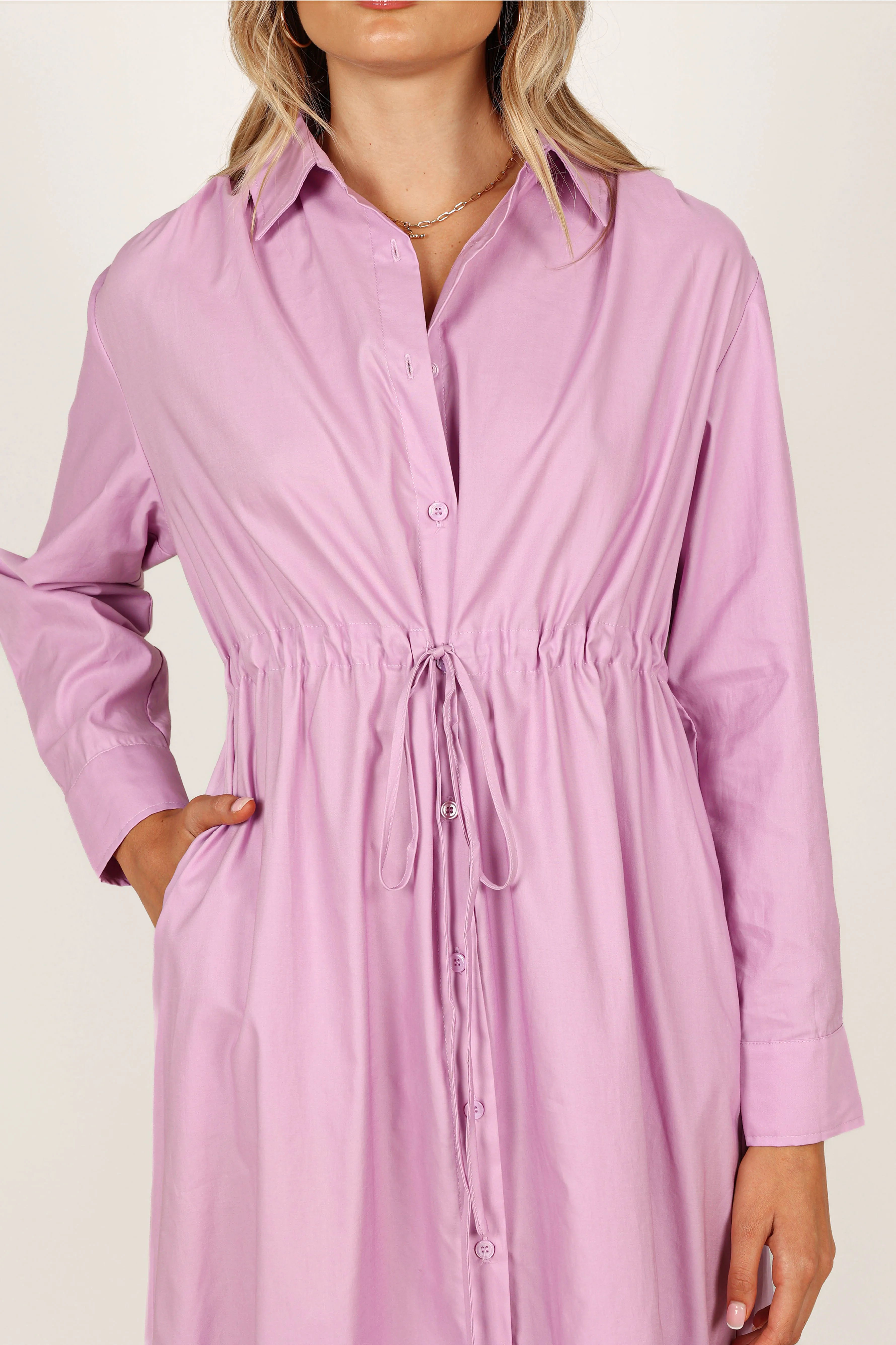 Milly Long Sleeve Maxi Dress - Lilac