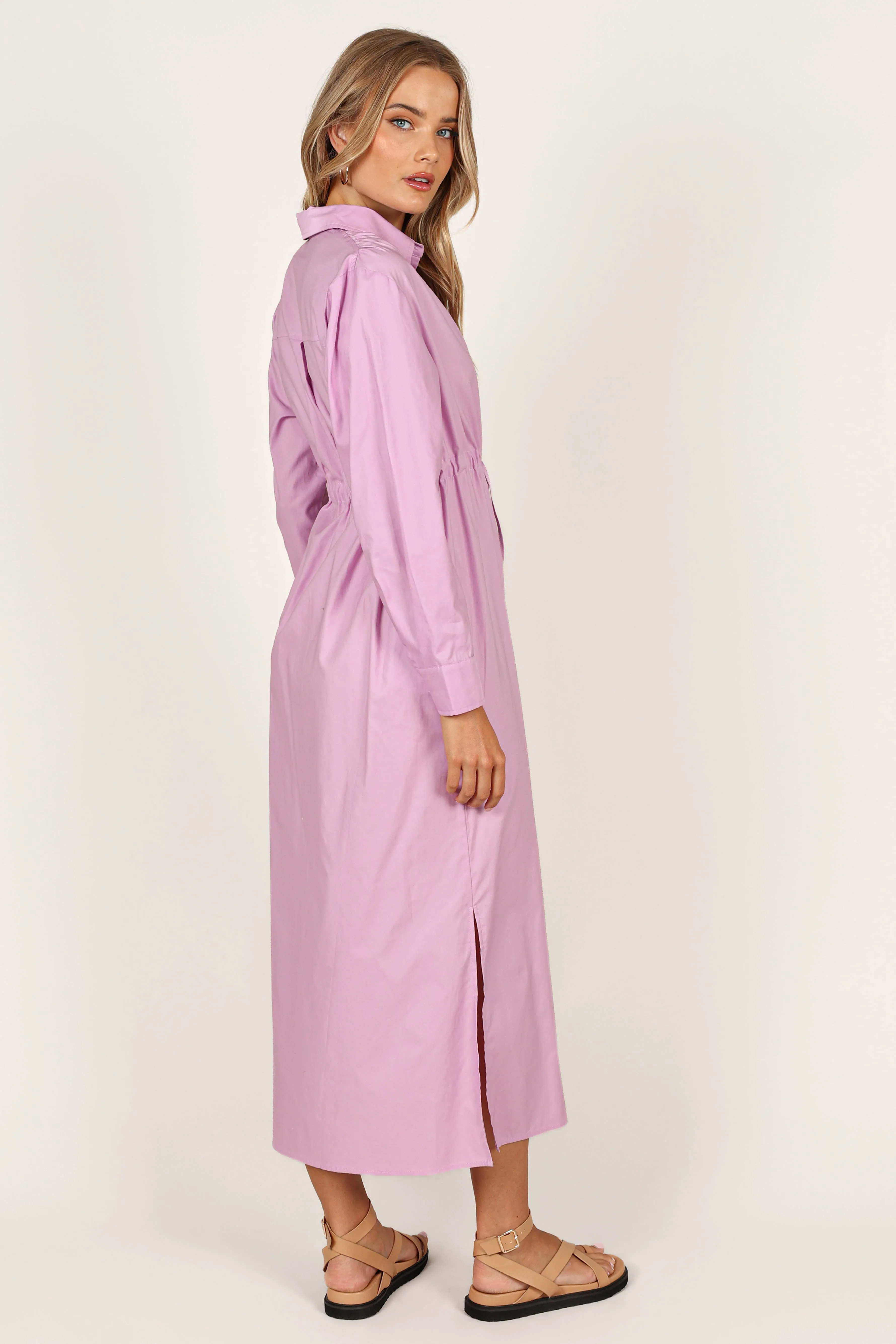 Milly Long Sleeve Maxi Dress - Lilac