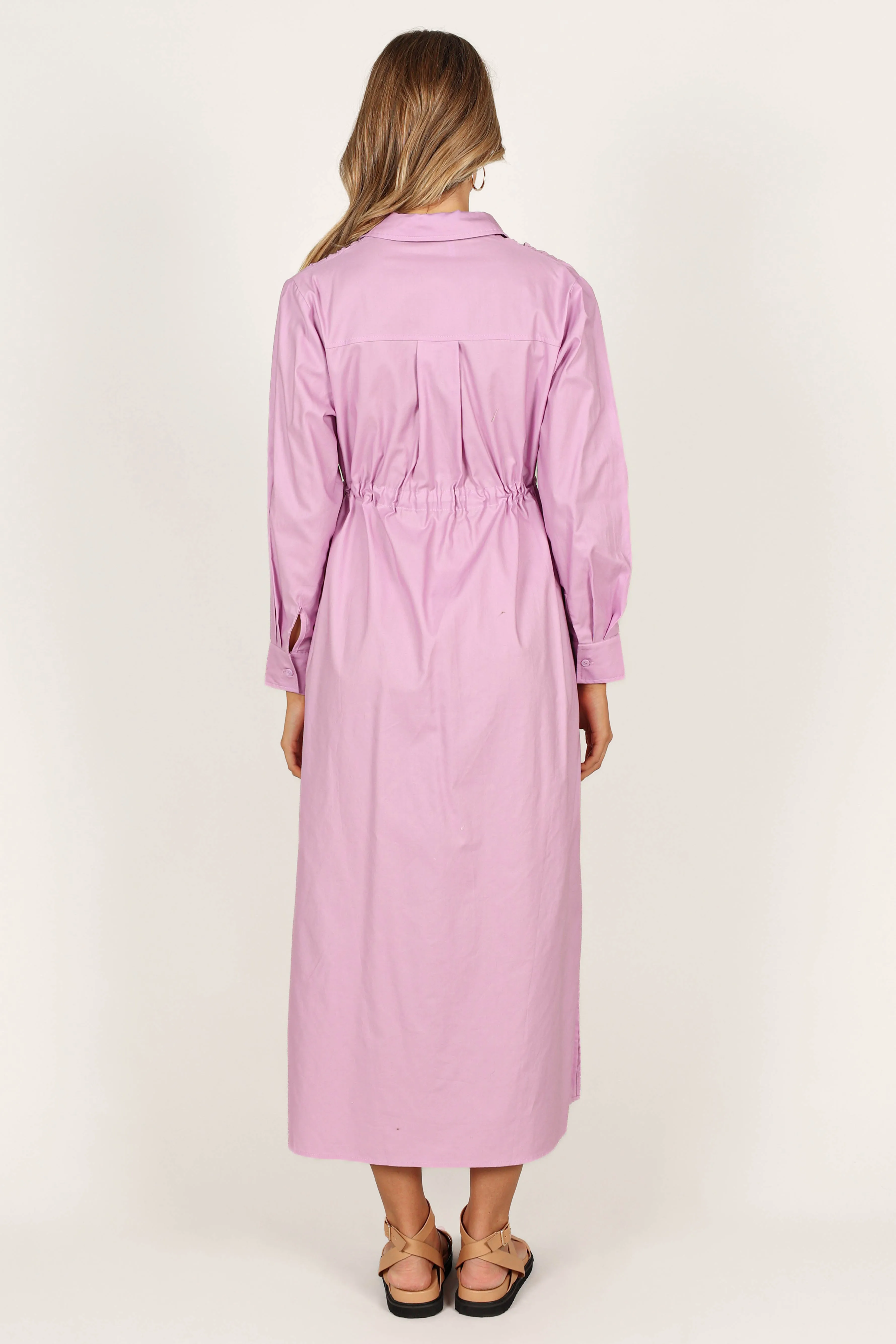 Milly Long Sleeve Maxi Dress - Lilac