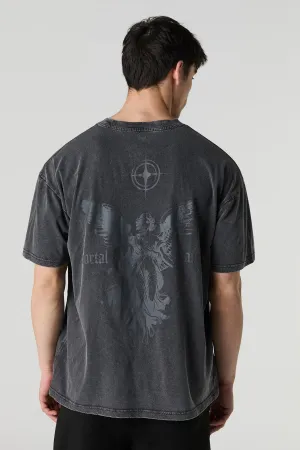 Mortal Saints Graphic Washed Relaxed T-Shirt