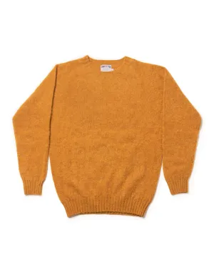 MUSTARD SHAGGY DOG CREWNECK SWEATER- TRIM FIT