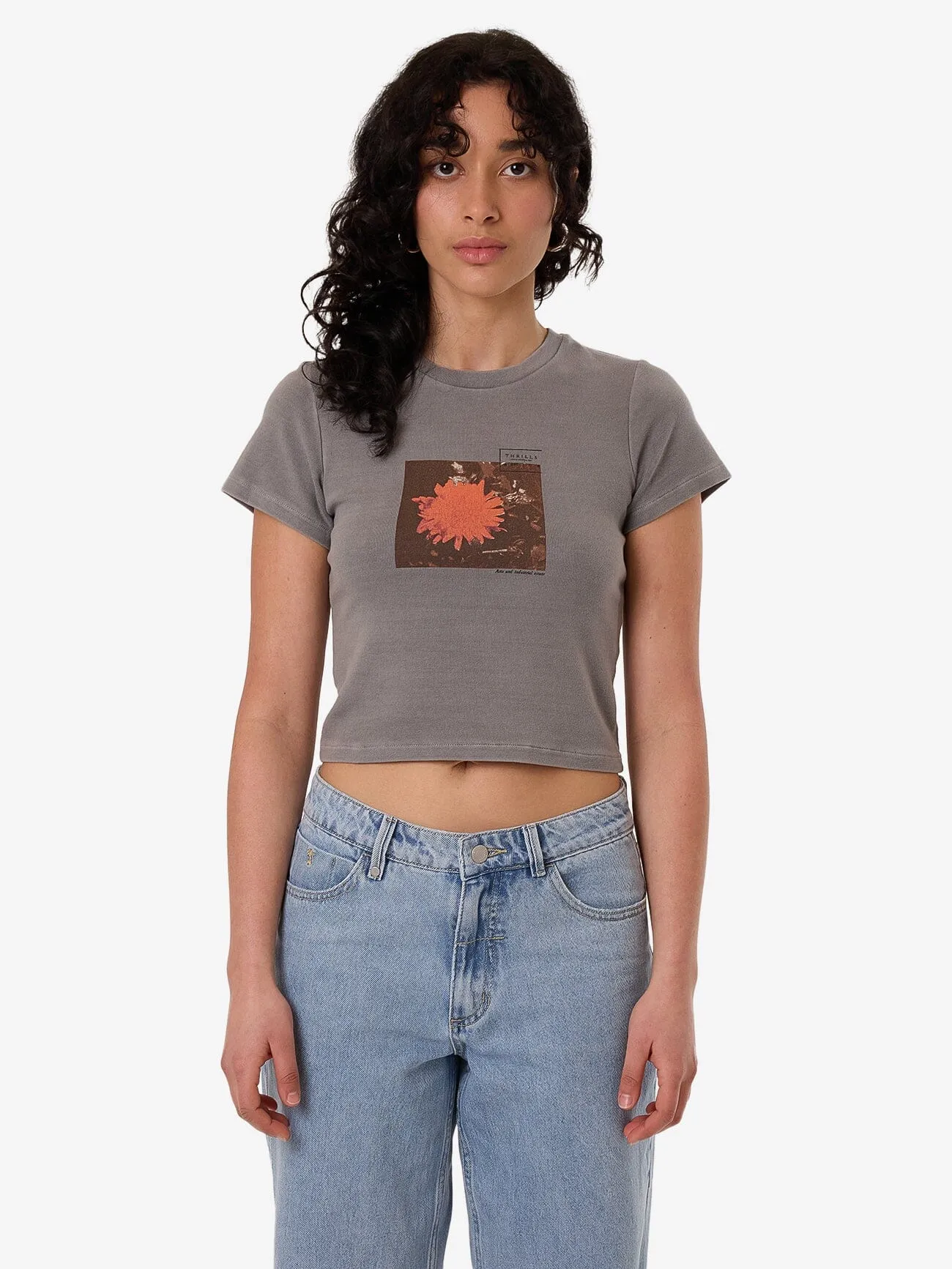 Natures Library Mini Tee - Washed Grey