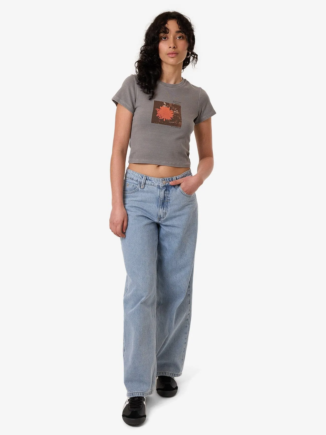 Natures Library Mini Tee - Washed Grey