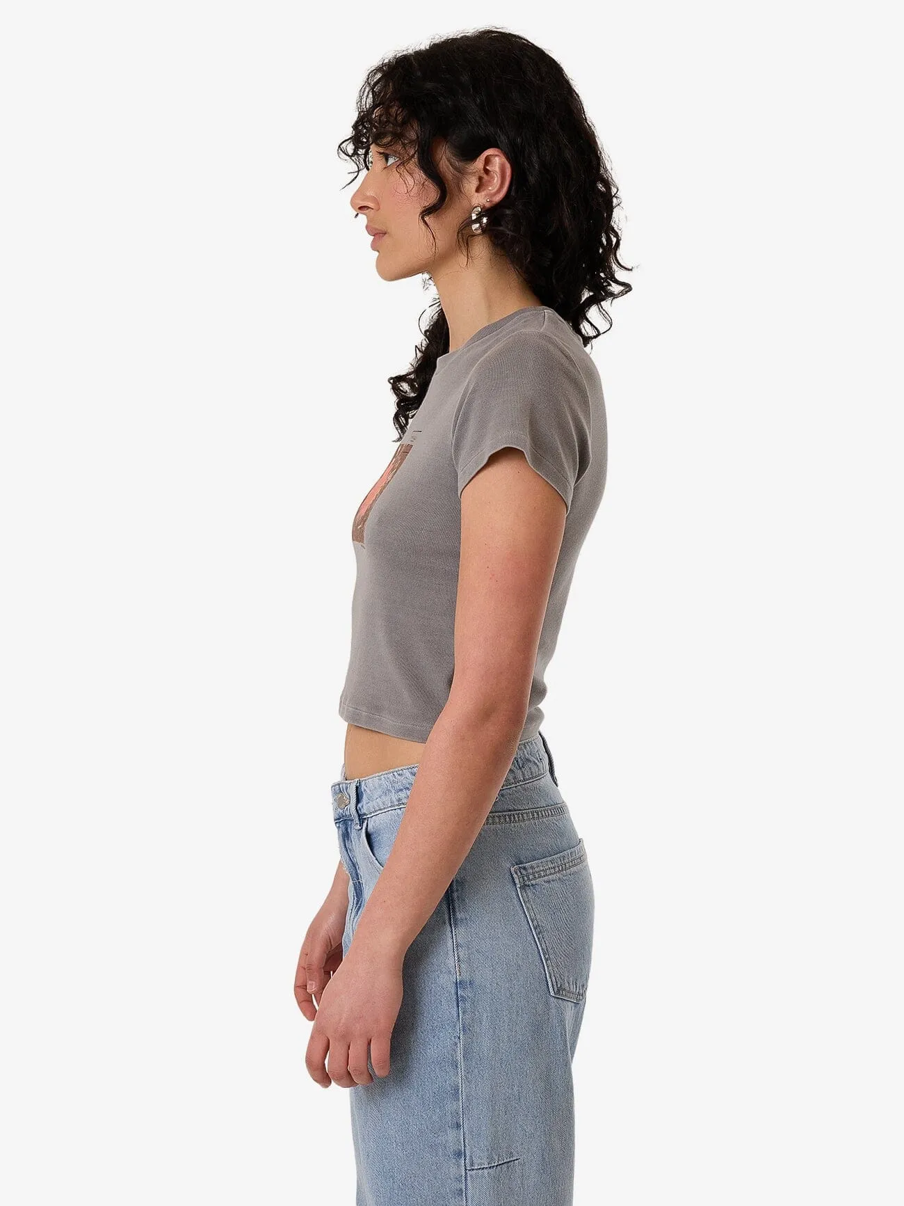 Natures Library Mini Tee - Washed Grey