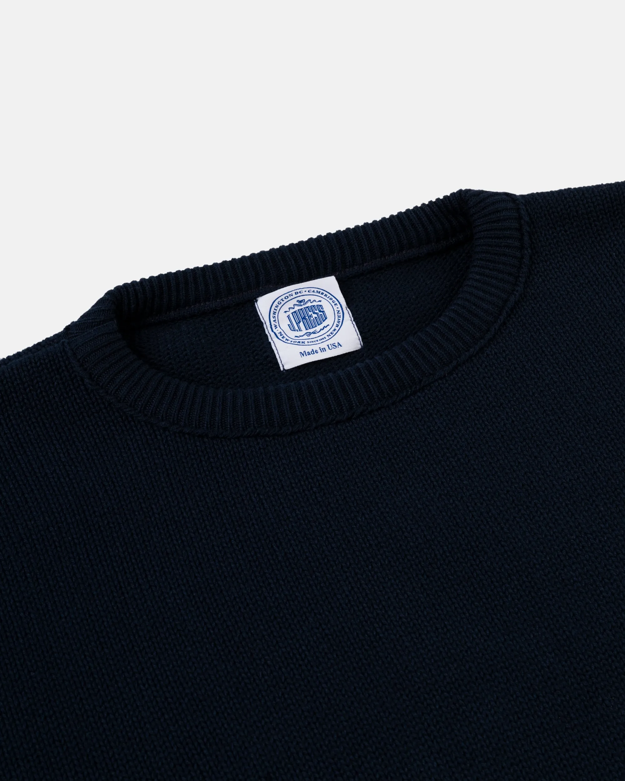 NAVY CHUNKY COTTON SWEATER