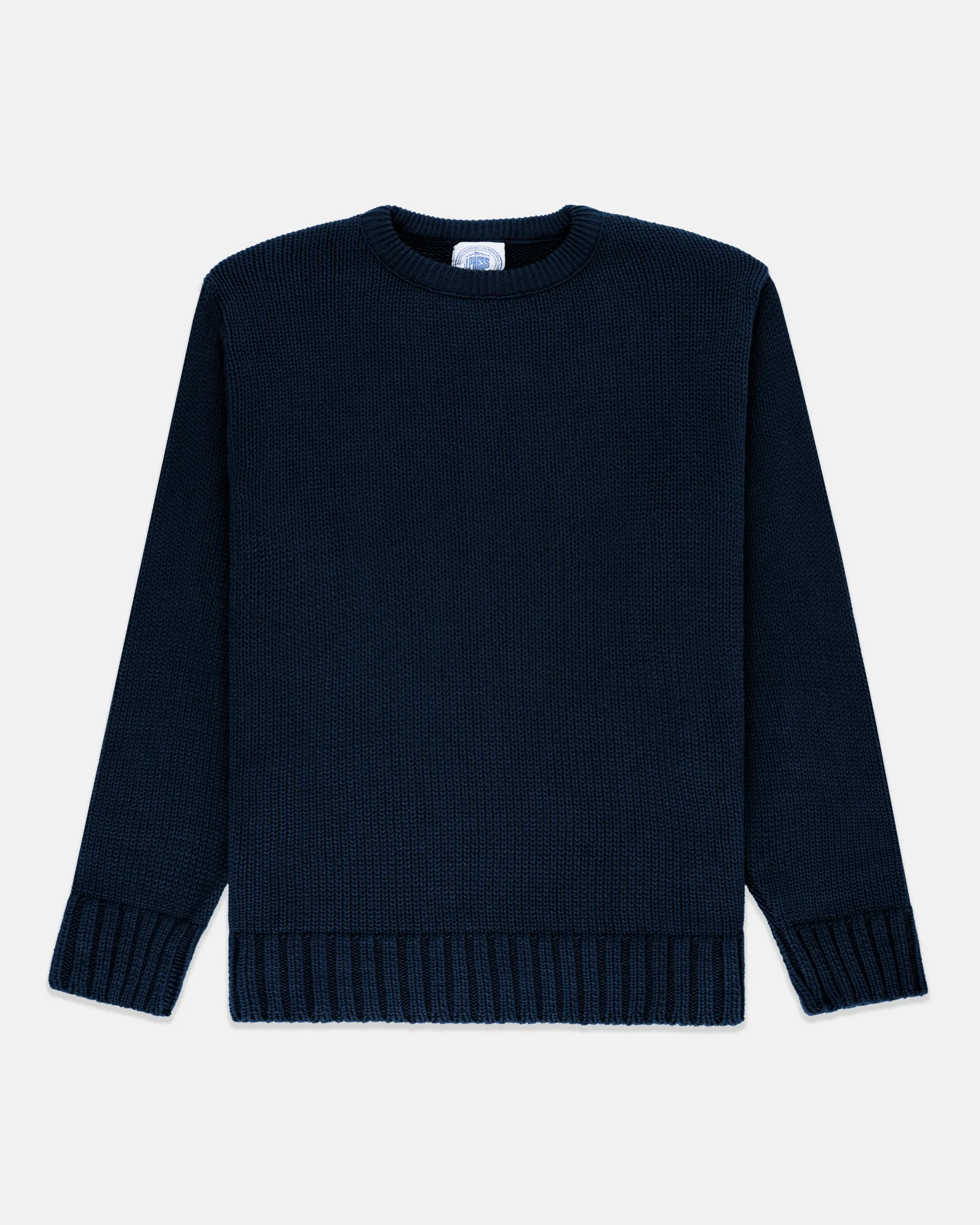 NAVY CHUNKY COTTON SWEATER