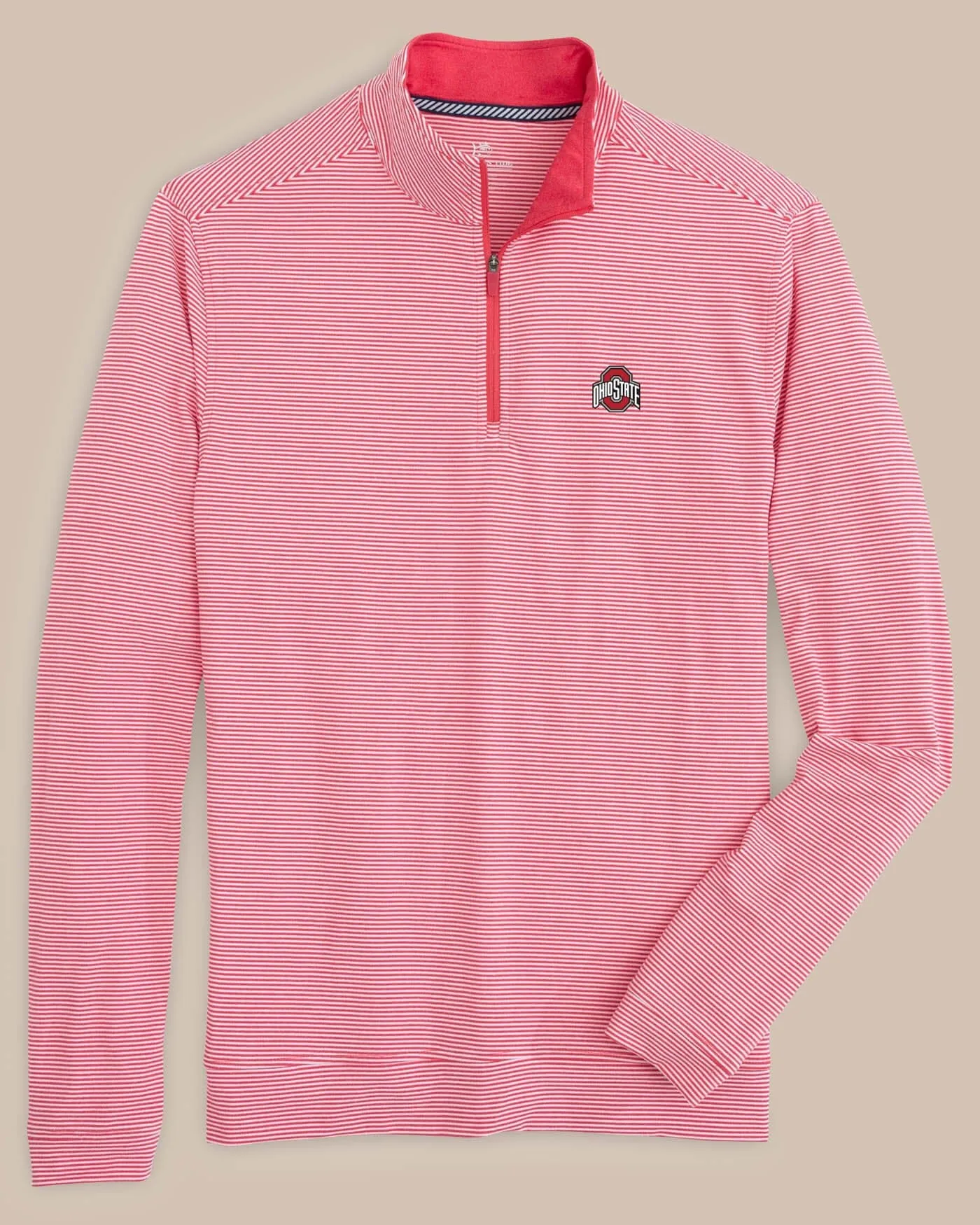 Ohio State Buckeyes Cruiser Micro-Stripe Heather Quarter Zip