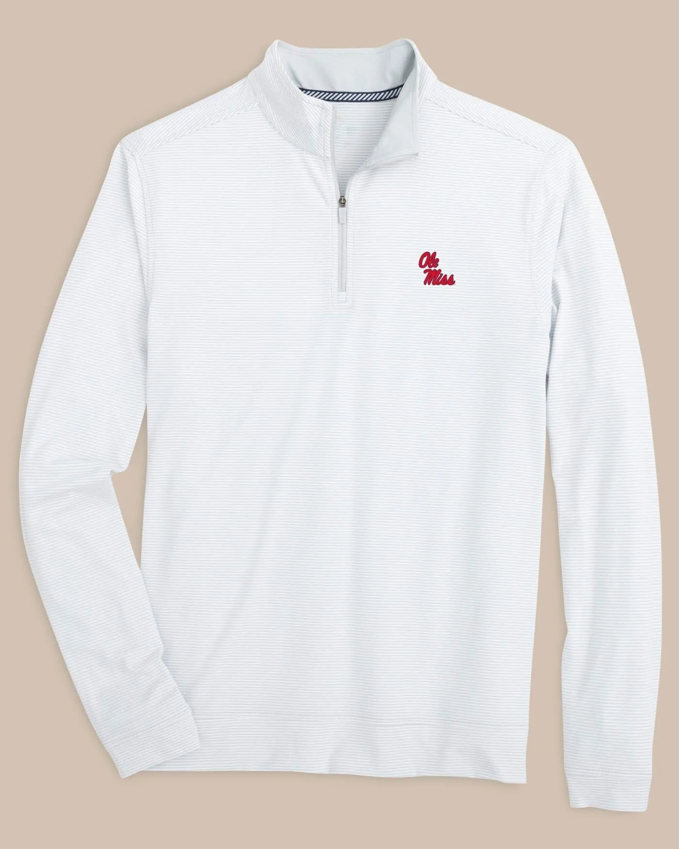 Ole Miss Rebels Cruiser Micro-Stripe Heather Quarter Zip