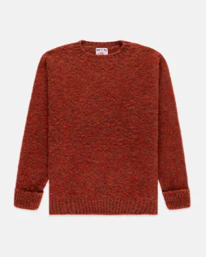 ORANGE MIX SHAGGY DOG CREWNECK SWEATER