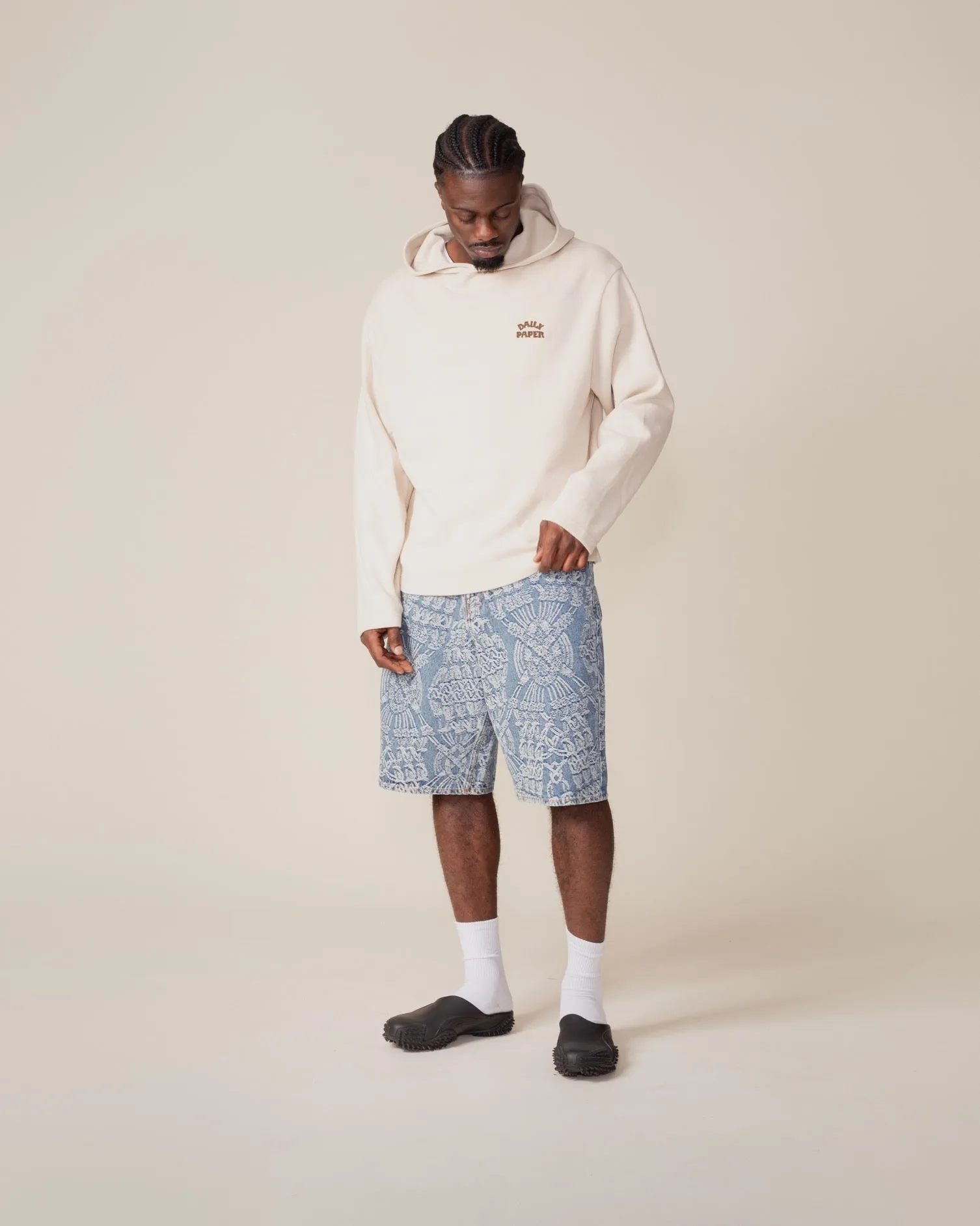 Peyote Beige Dias Arch Stack Oversized Hoodie