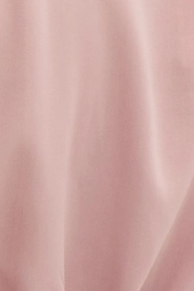 Pink Cropped Top Frill Hem