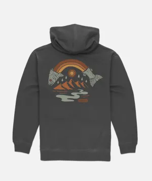 Rainbow Trout Hoodie - Charcoal
