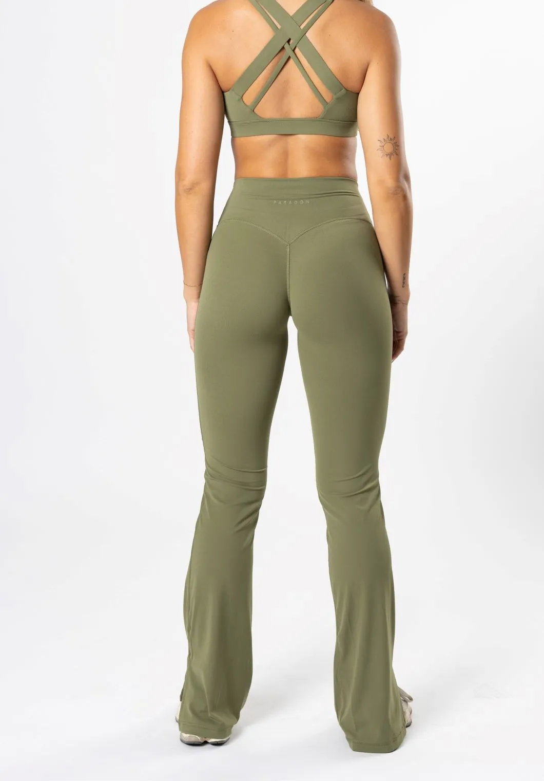 RecStretch Original Sculptseam® Plus Flare Legging 34" Olive