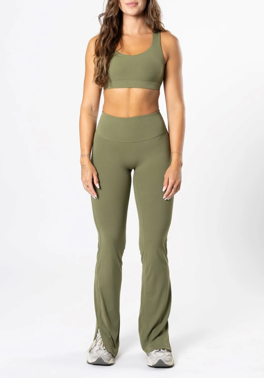RecStretch Original Sculptseam® Plus Flare Legging 34" Olive