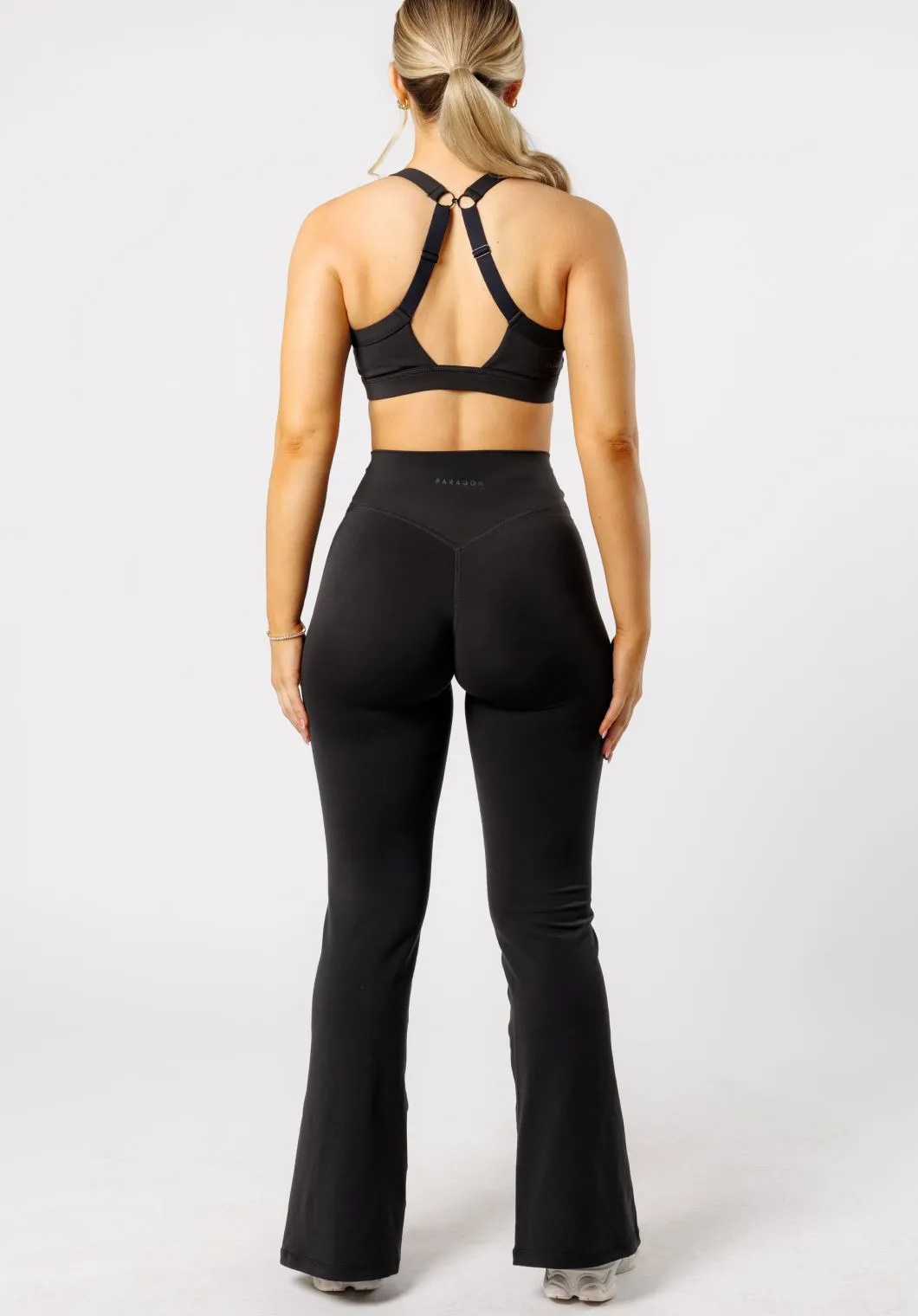 Reluna™ Front Slit Sculptseam® Flare Leggings 31" Black