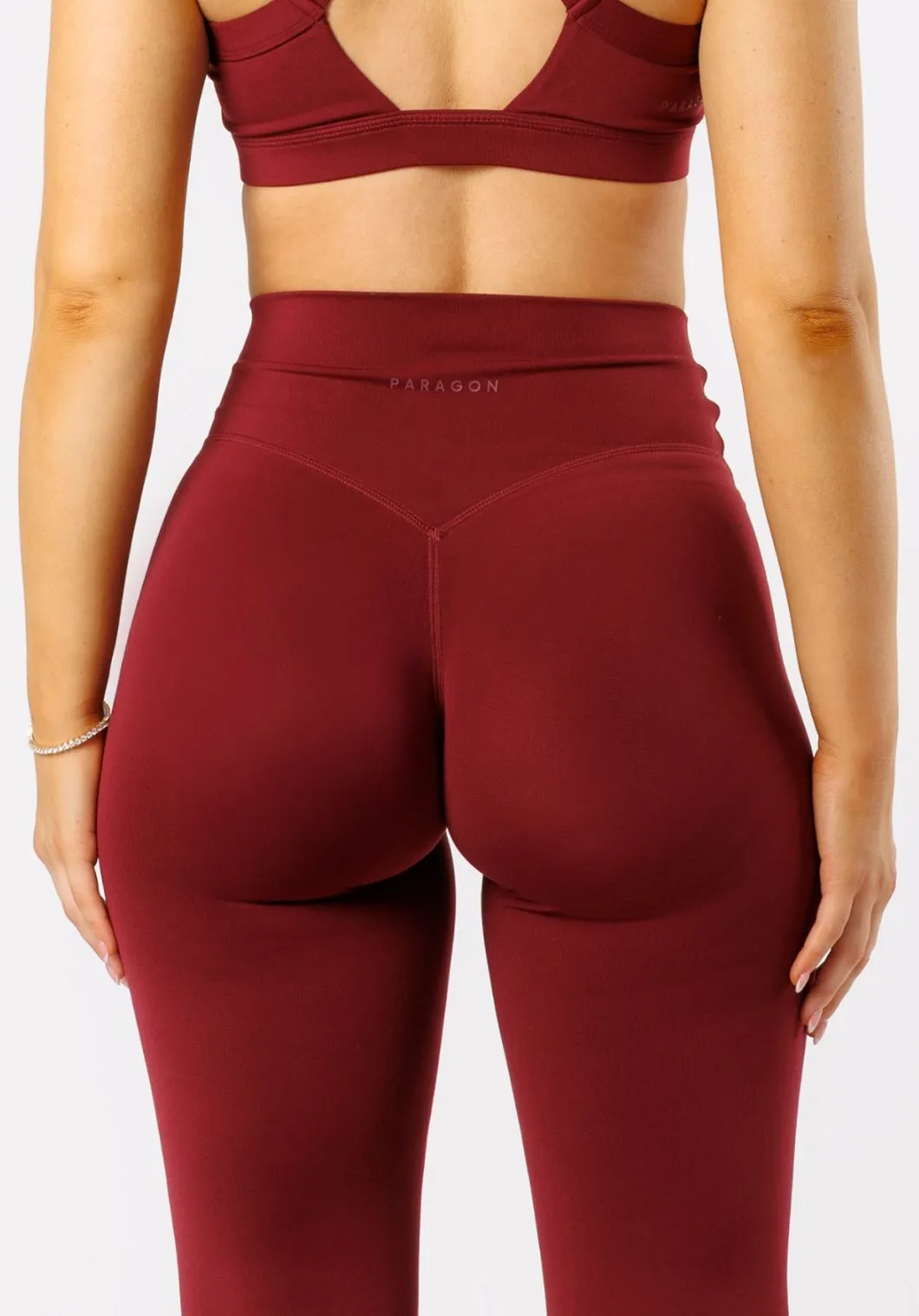 Reluna™ Front Slit Sculptseam® Flare Leggings 31" Red Velvet