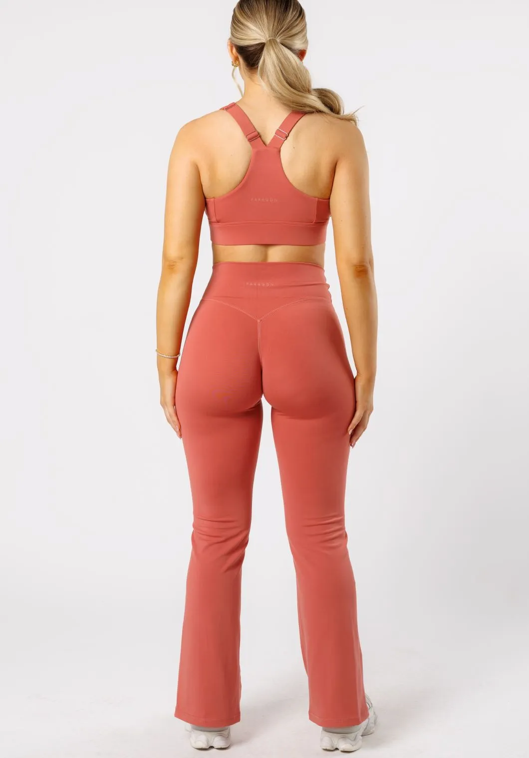 Reluna™ Front Slit Sculptseam® Flare Leggings 31" Terra