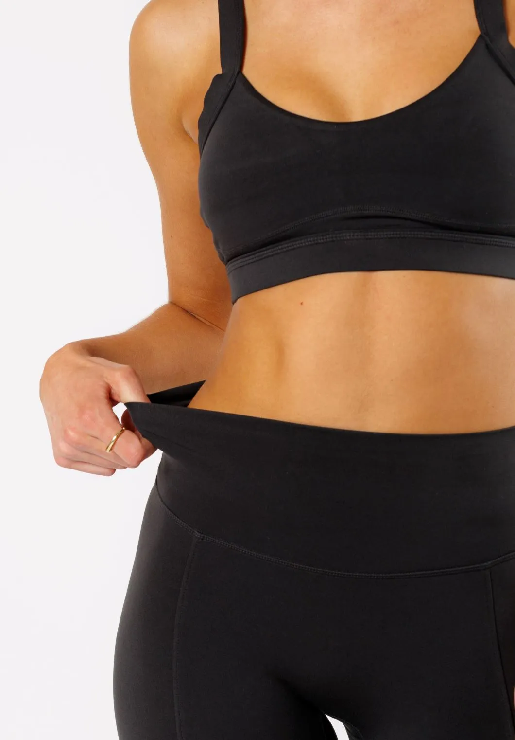 Reluna™ Front Slit Sculptseam® Flare Leggings 34" Black