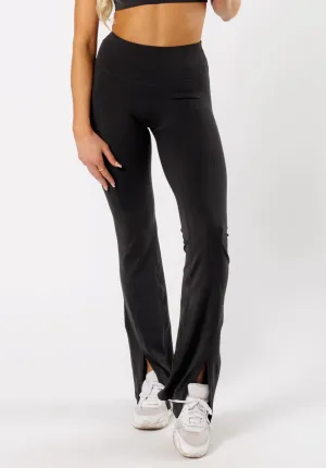 Reluna™ Front Slit Sculptseam® Flare Leggings 34" Black
