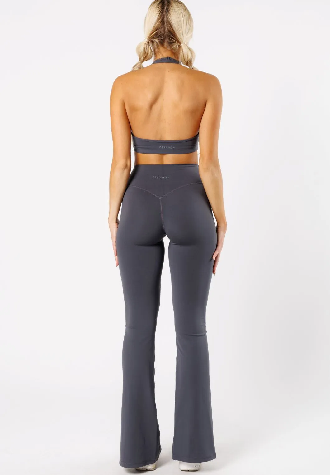 Reluna™ Front Slit Sculptseam® Flare Leggings 34" Phantom