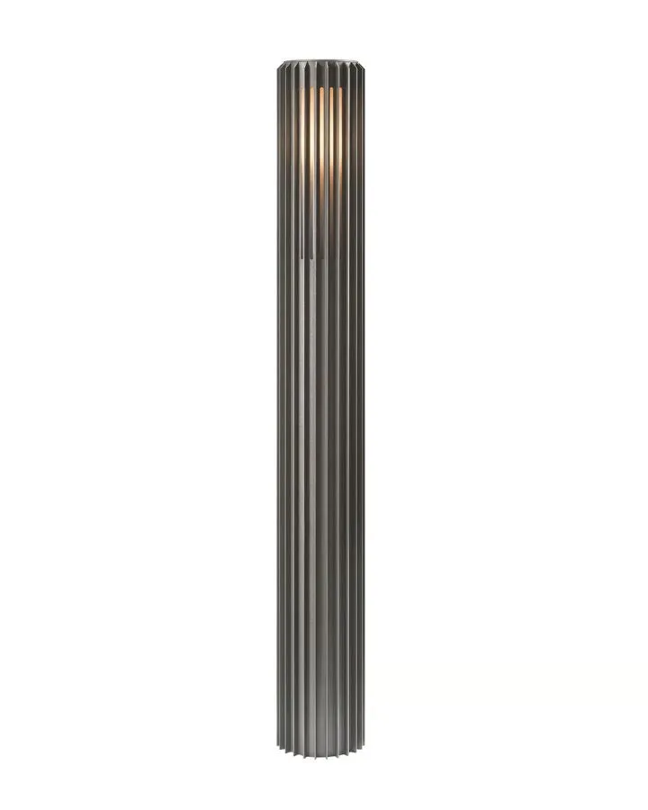 Ribbed Aluminium Cylindrical Garden Light