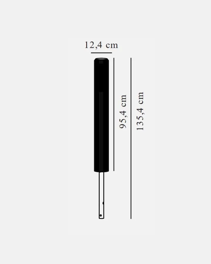 Ribbed Aluminium Cylindrical Garden Light