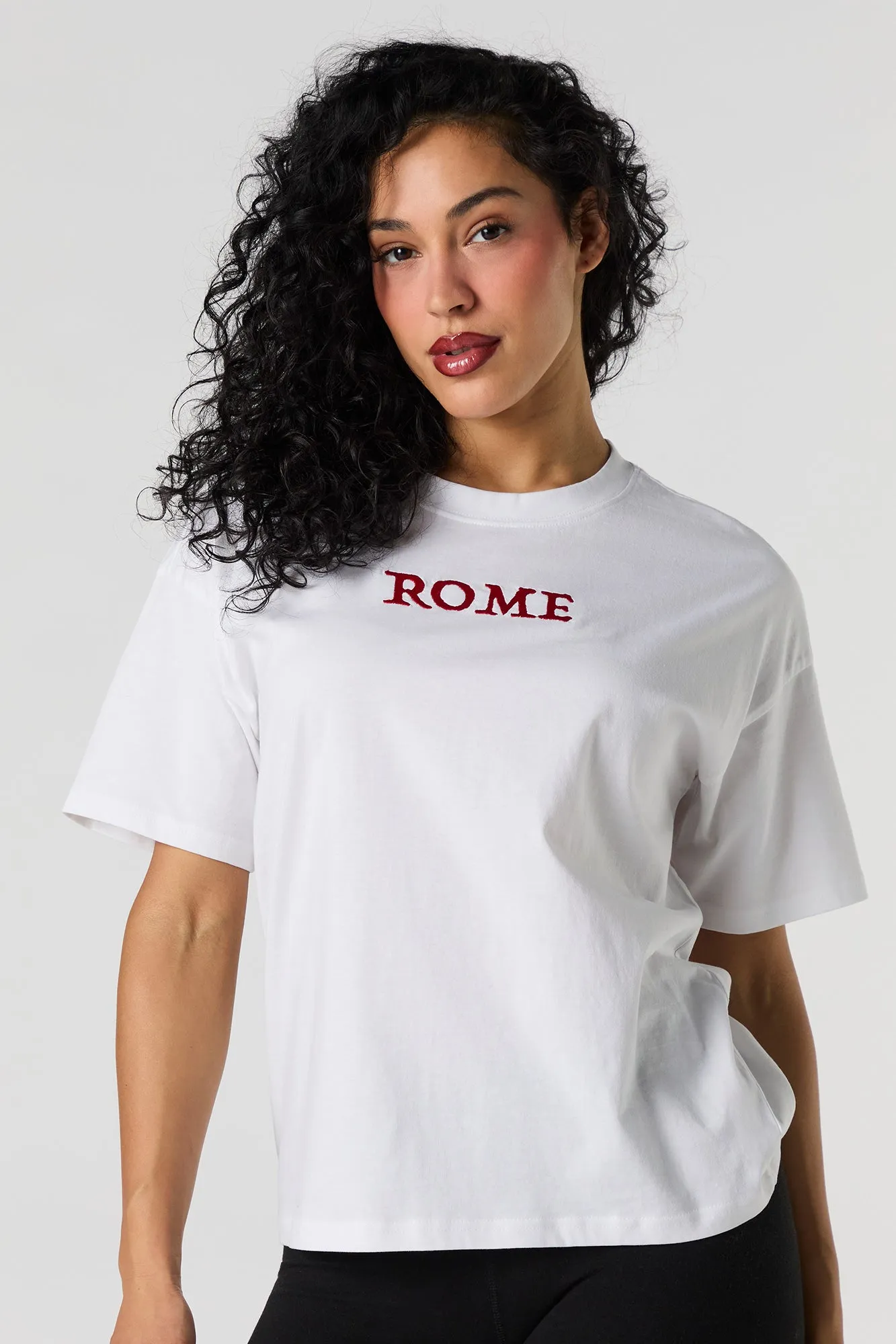 Rome Embroidered Relaxed T-Shirt