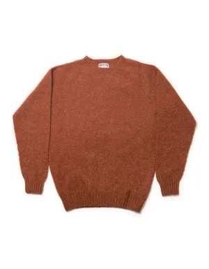 RUST SHAGGY DOG CREWNECK SWEATER - TRIM FIT