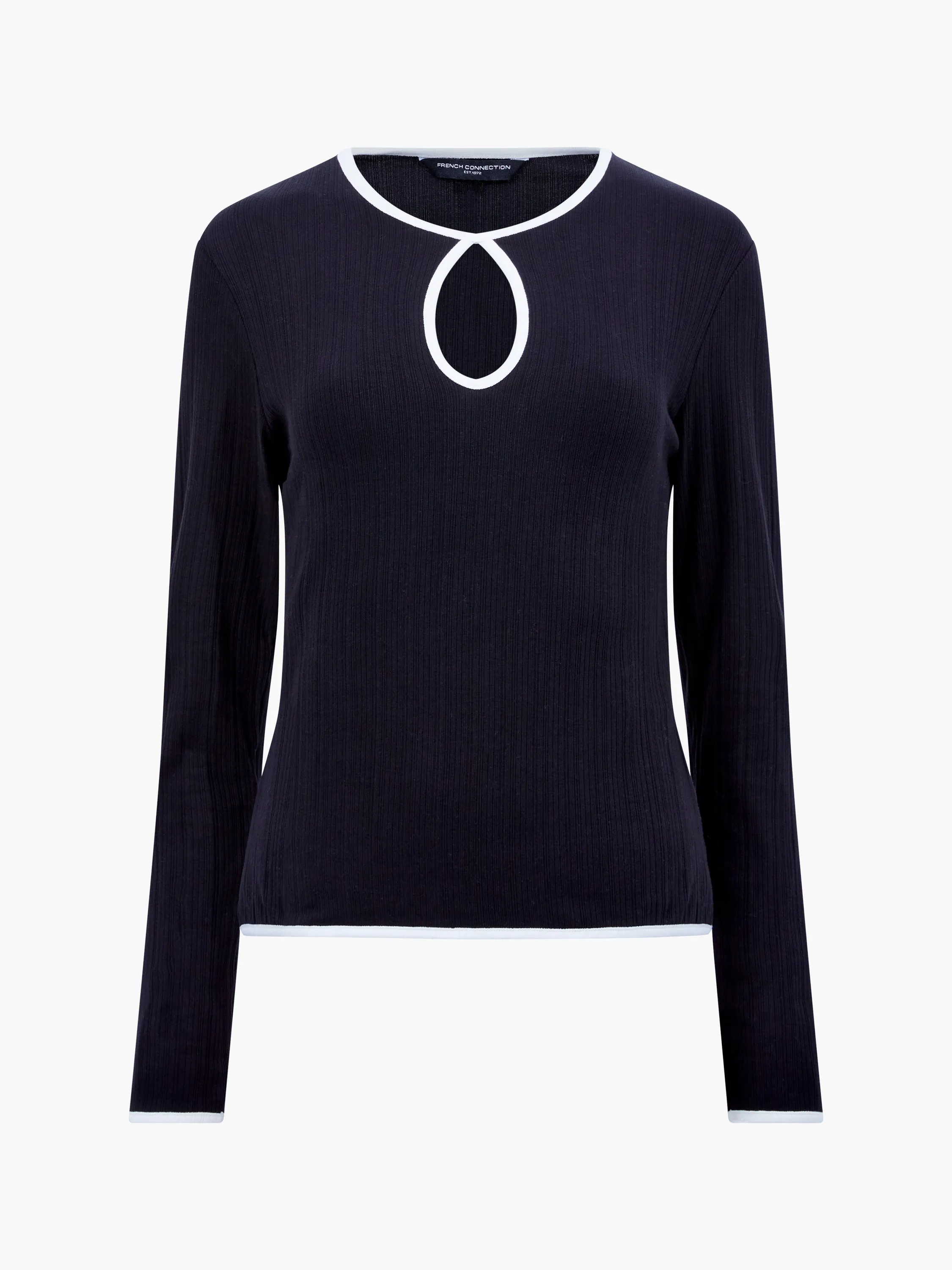 Sasia Rib Contrast Binding Top