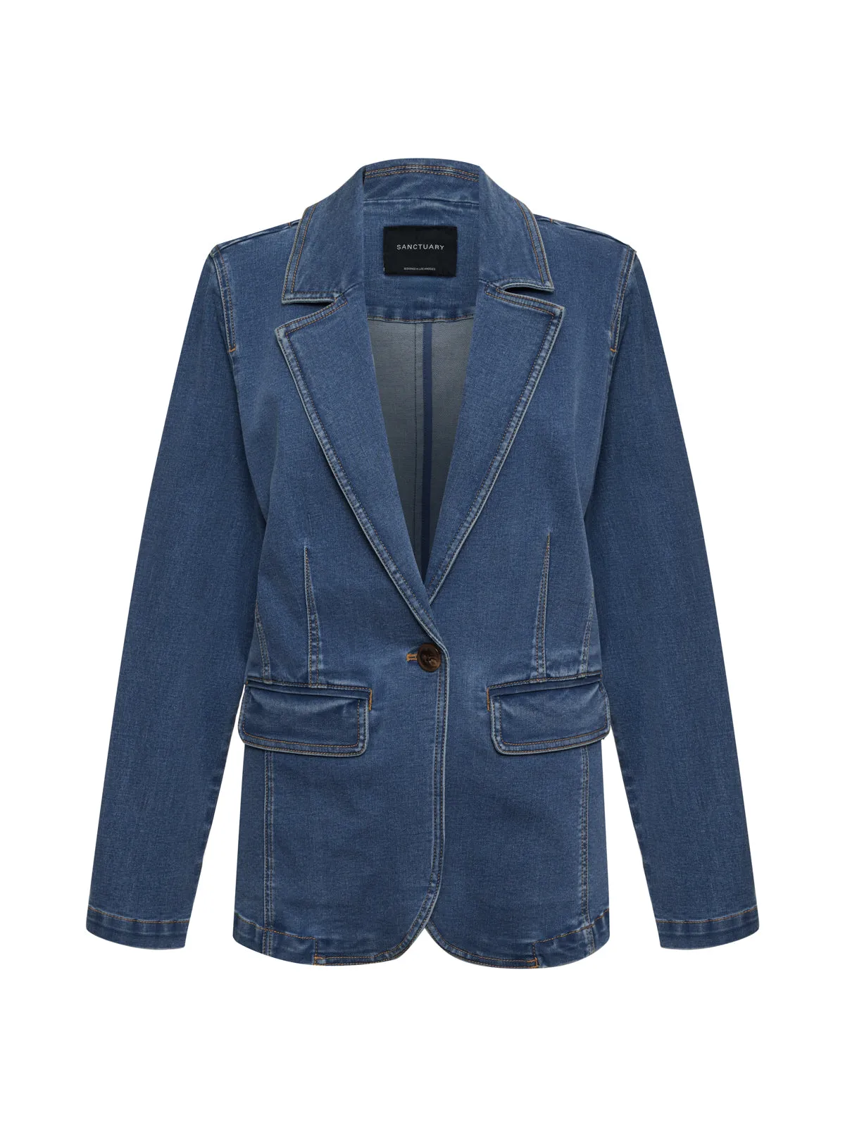 Sculpted Denim Blazer Best In Show