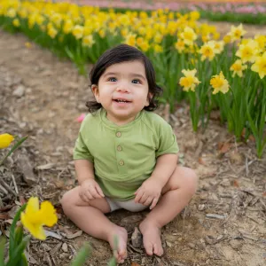 Short Sleeve Toddler Henley Tee in Honu