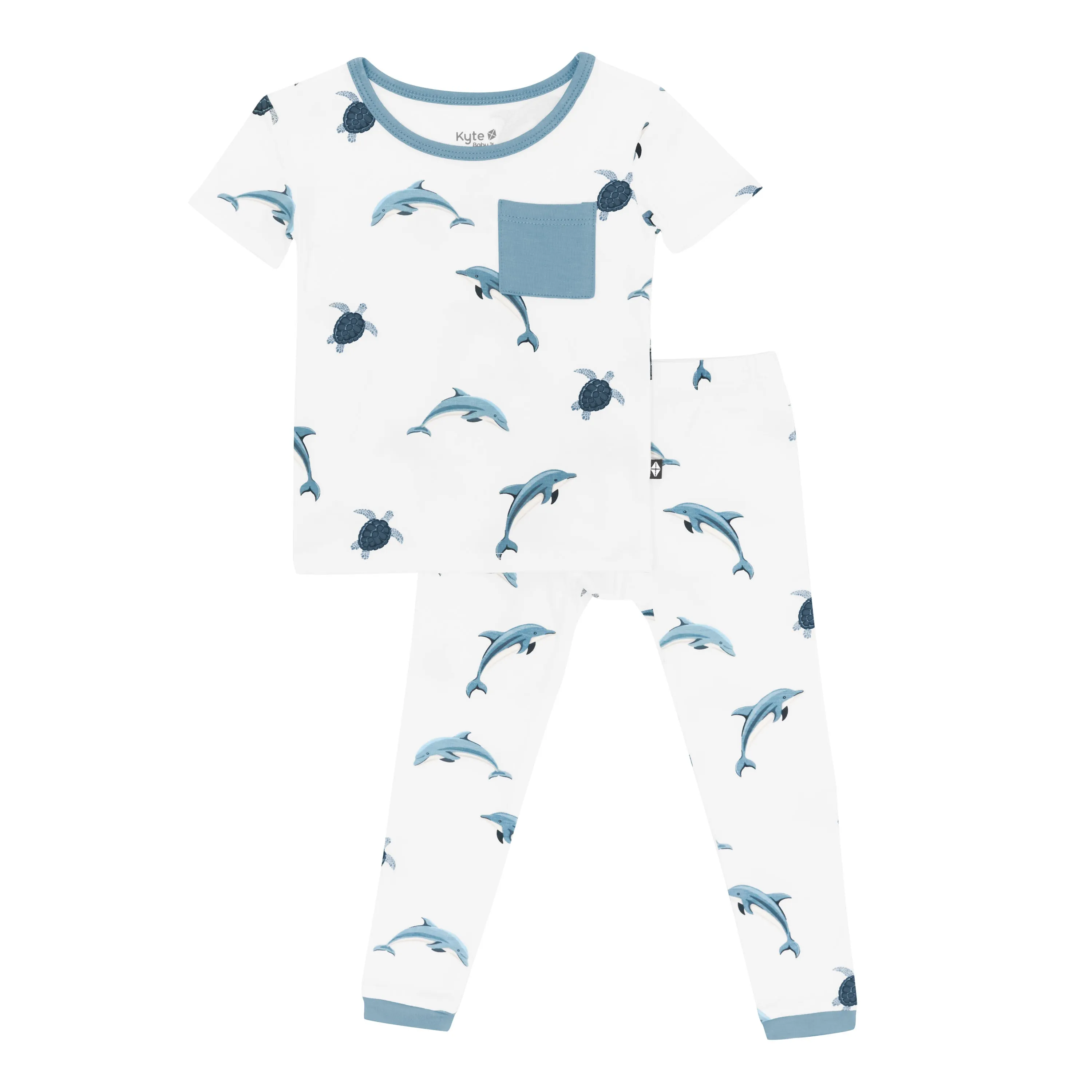 Short Sleeve with Pants Pajamas in Dolphin