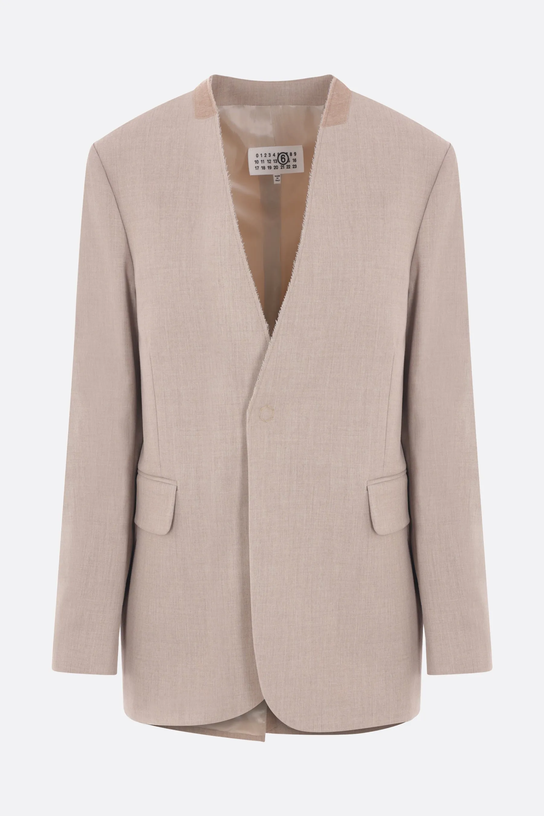 single-breasted jacket in viscose blend