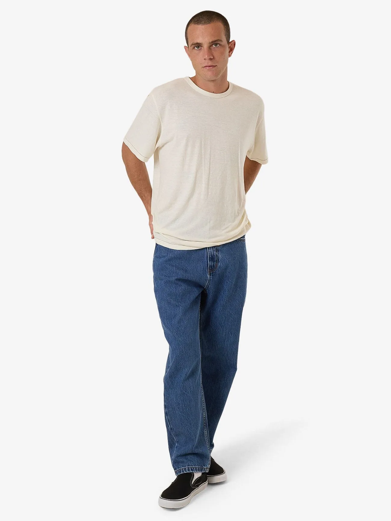 Slacker Relaxed Denim Jean - Double Rinsed Blues