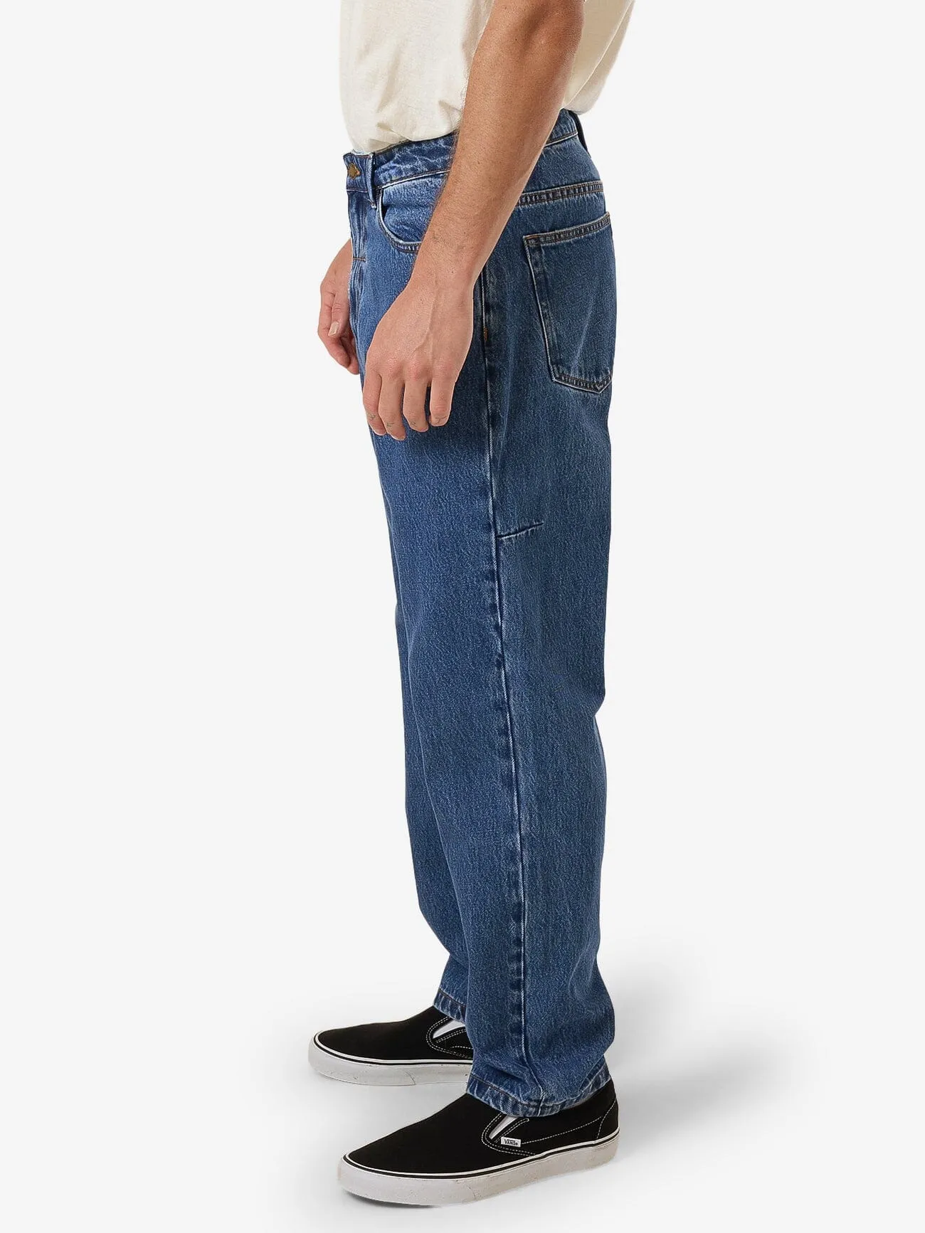 Slacker Relaxed Denim Jean - Double Rinsed Blues