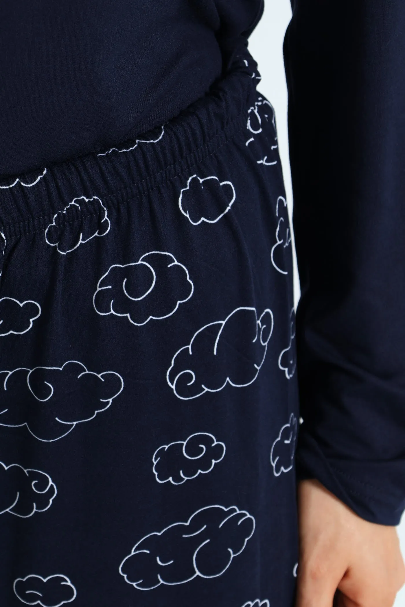 Soft Touch Long Sleeve Top & Pant Set - Navy