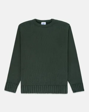 SPRUCE GREEN CHUNKY COTTON SWEATER
