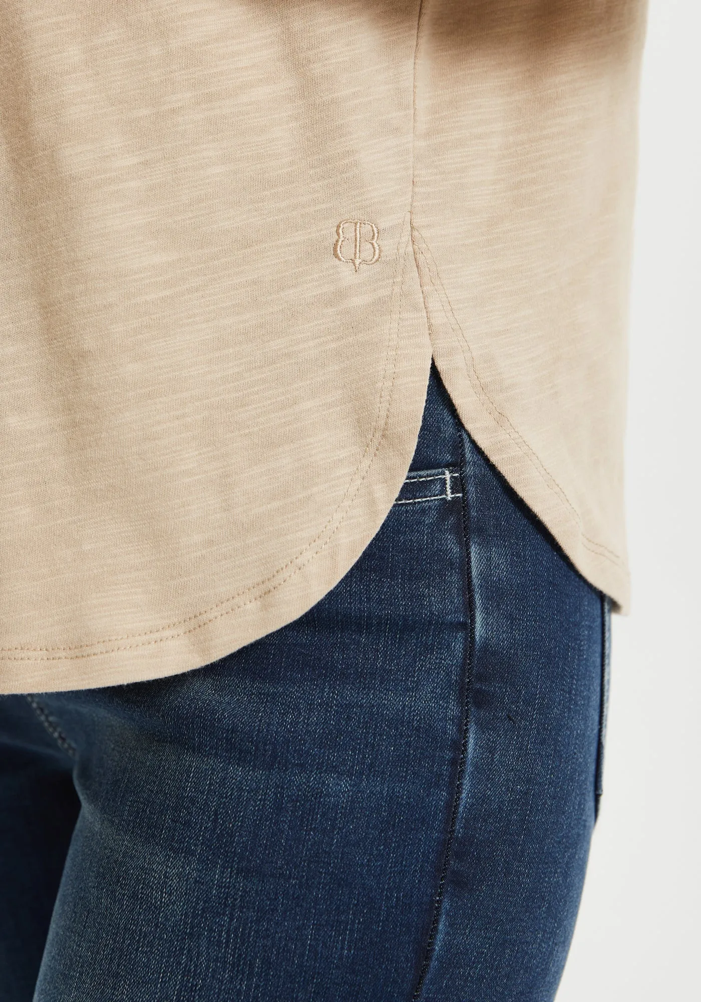 Square Cut Tee (Taupe)