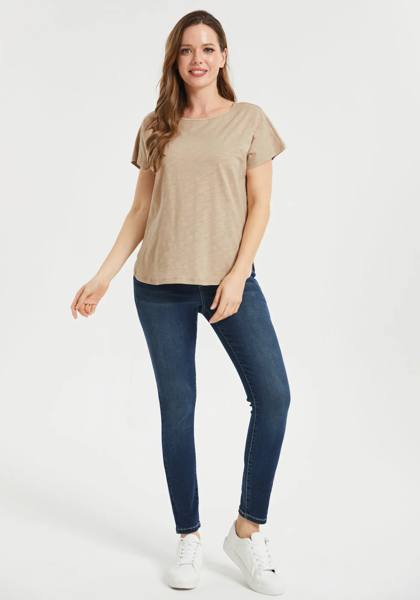 Square Cut Tee (Taupe)