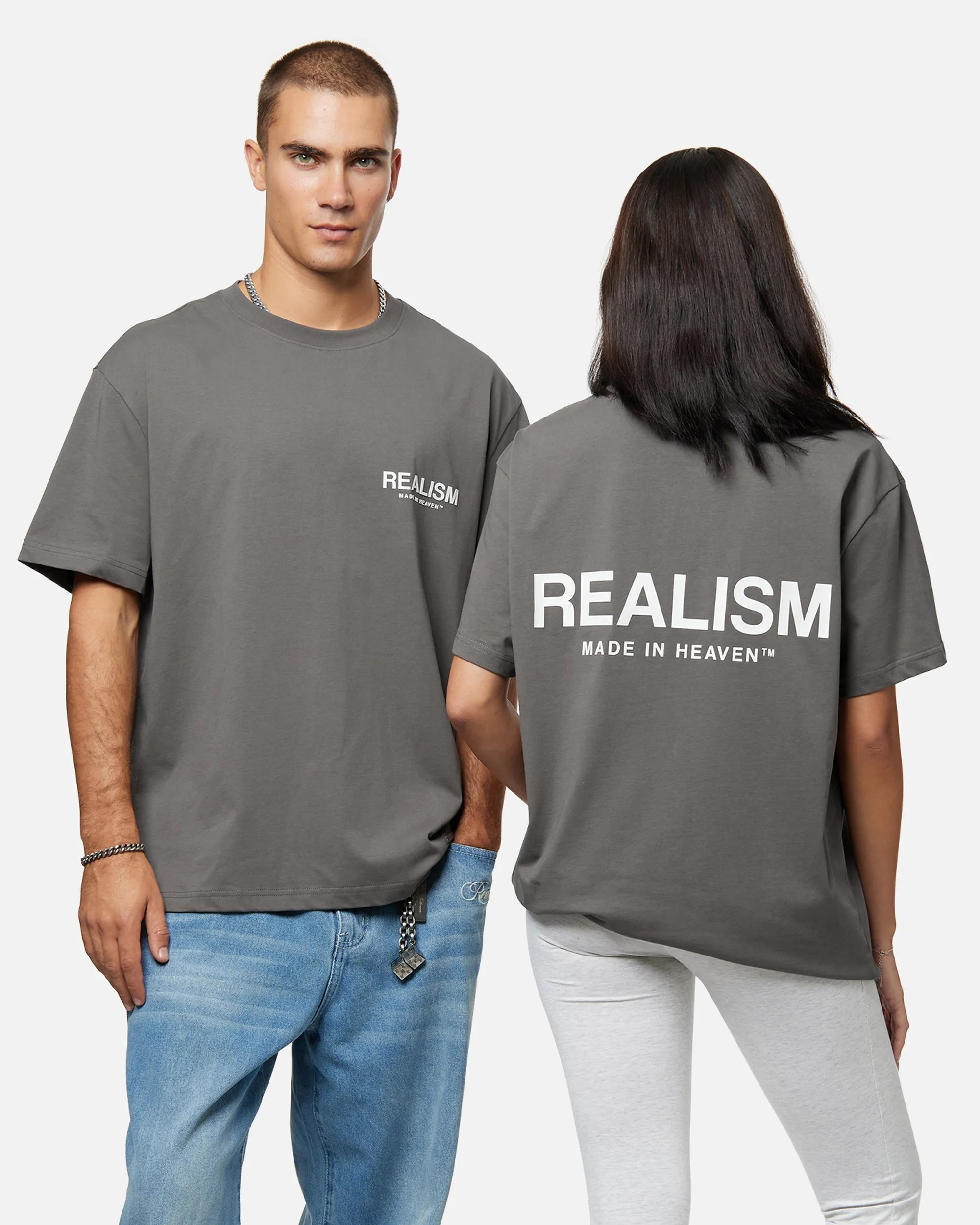 SSS REALISM HEAVEN LOGO TEE COOL GREY