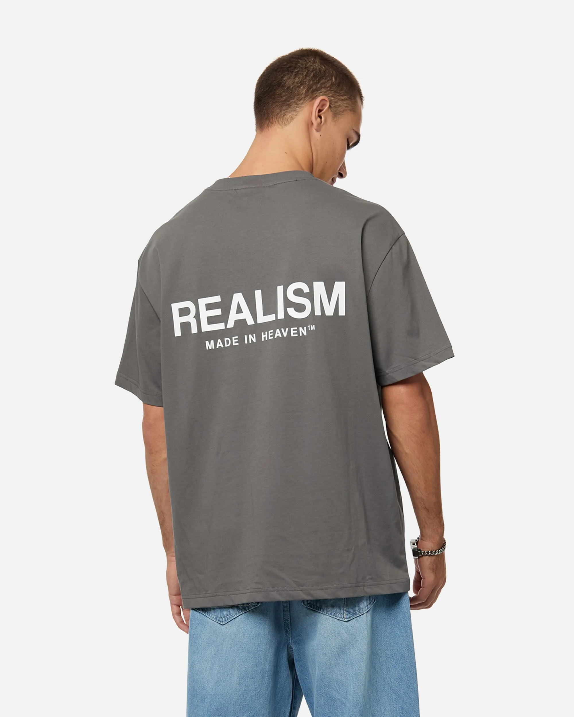SSS REALISM HEAVEN LOGO TEE COOL GREY