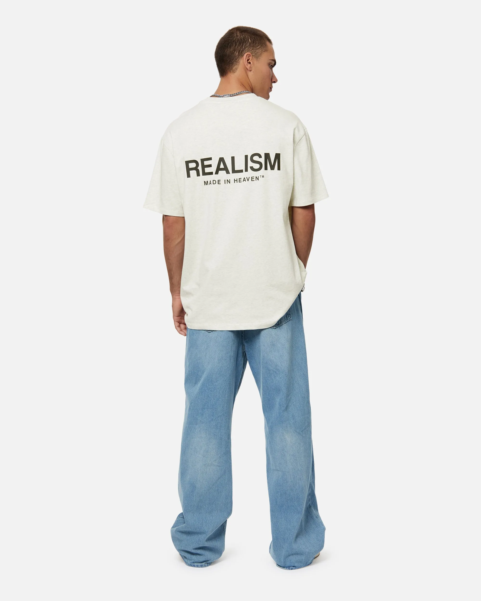 SSS REALISM HEAVEN LOGO TEE OATMEAL