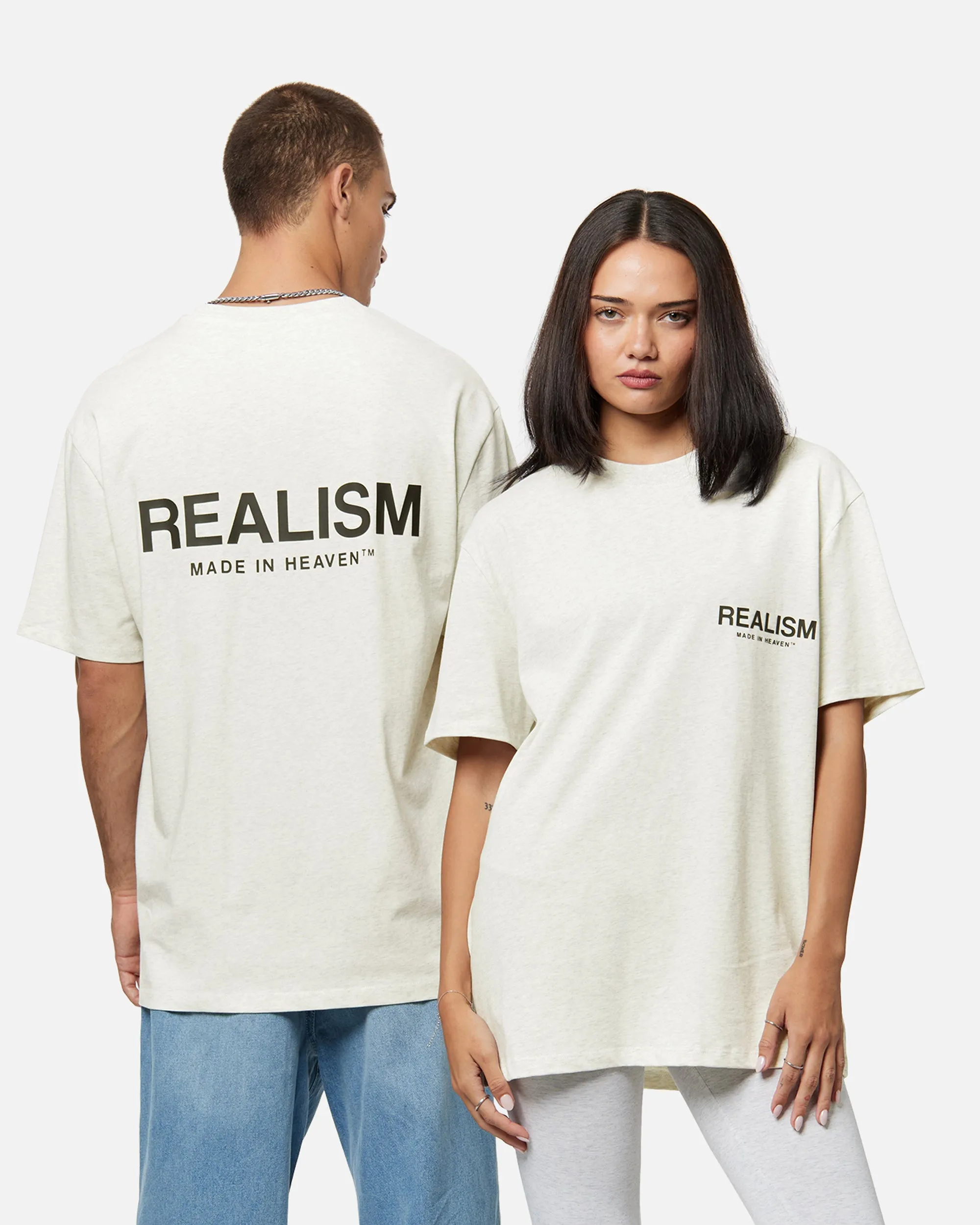 SSS REALISM HEAVEN LOGO TEE OATMEAL