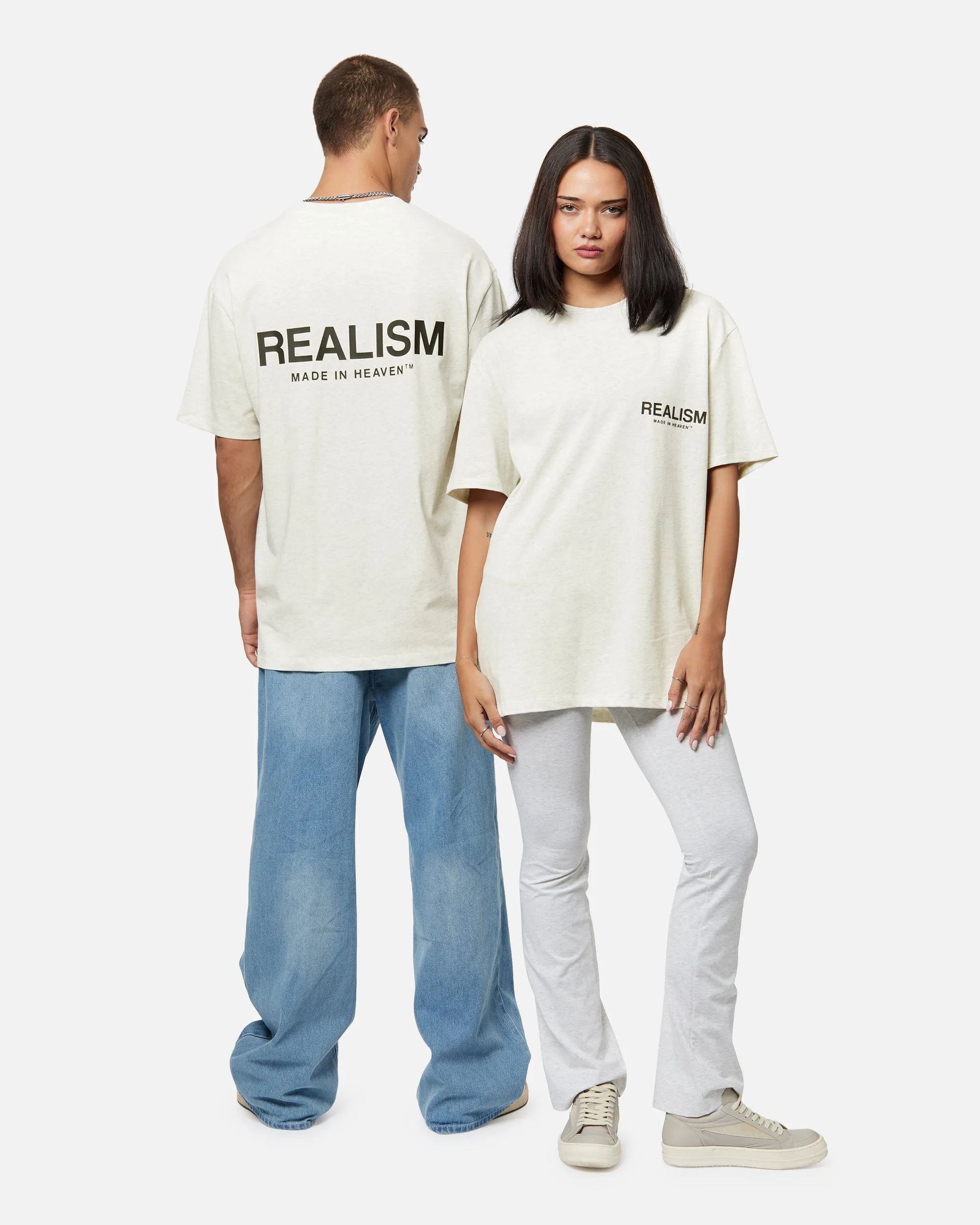 SSS REALISM HEAVEN LOGO TEE OATMEAL