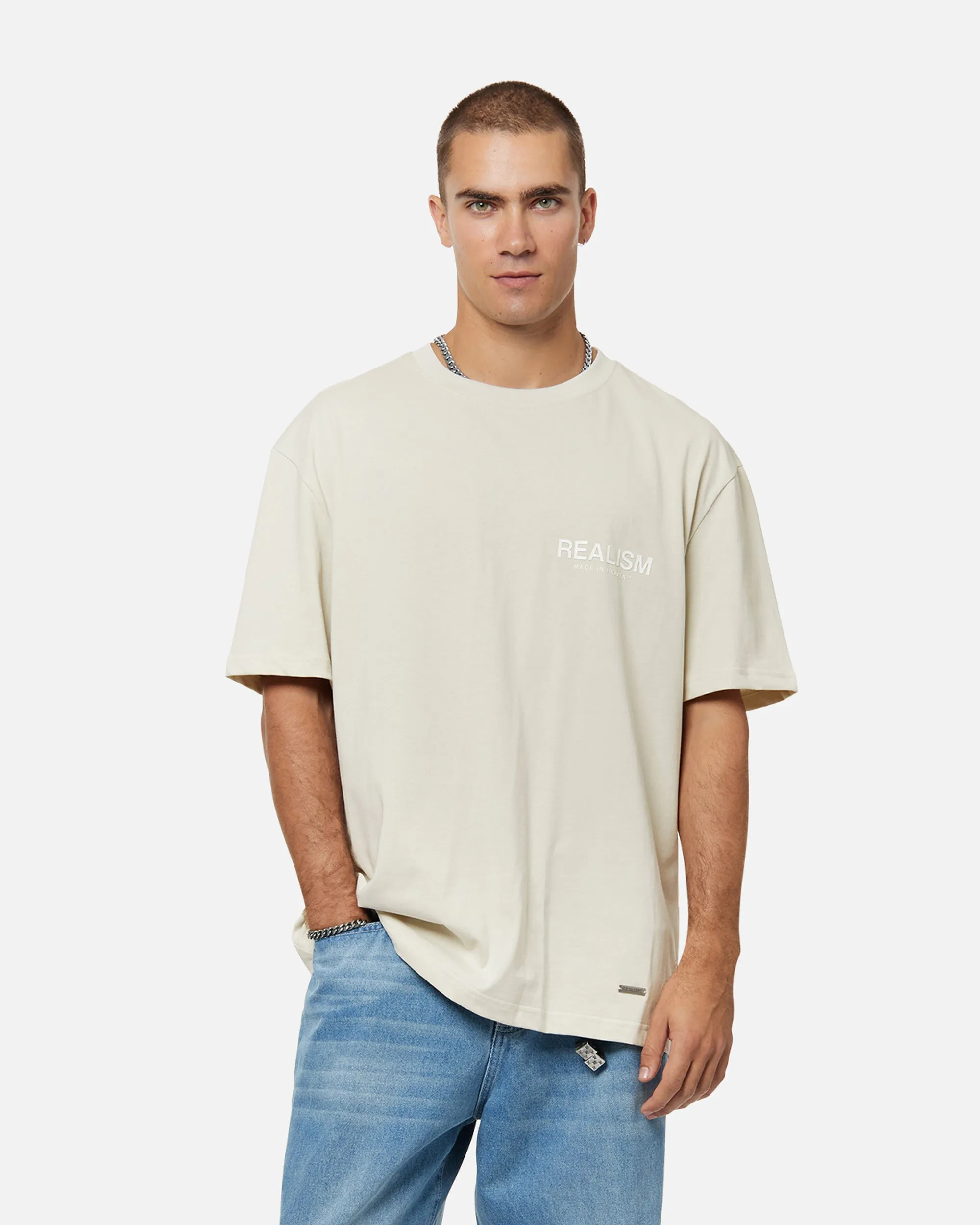 SSS REALISM HEAVEN LOGO TEE WHEAT